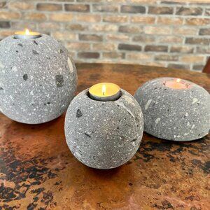 RARE Concrete/Natural Stone Tealight Holder (1 small) *